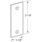 Prime-Line Steel Door Edge Hole Filler Plate, 1-1/8 in., Gray Finish (Single Pack) U 9521 - alternate 4